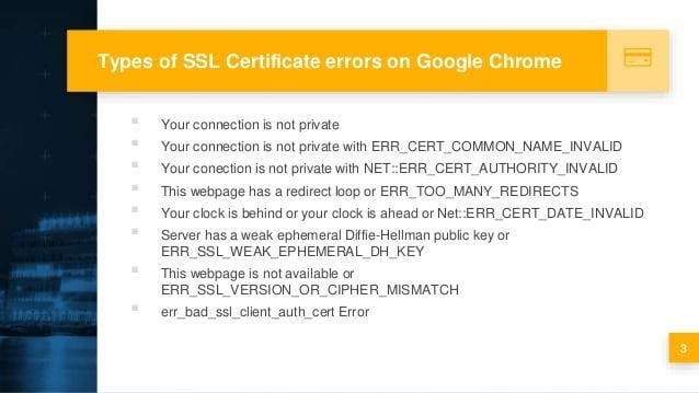 ssl certificate error-About SSL Errors